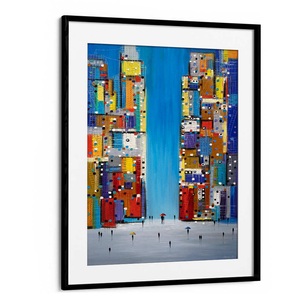 DAY IN THE CITY , MODERN IMPRESSIONISM PAINTINGS