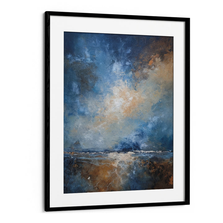 Stunning DRAMATIC SKY, ABSTRACT PAINTINGS artwork, capturing serene beauty above a tranquil ocean for elegant decor.