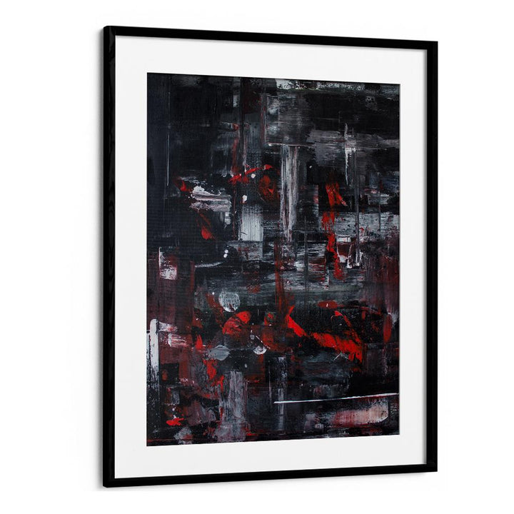 DYNAMIC RED CITYSCAPE ABSTRACT