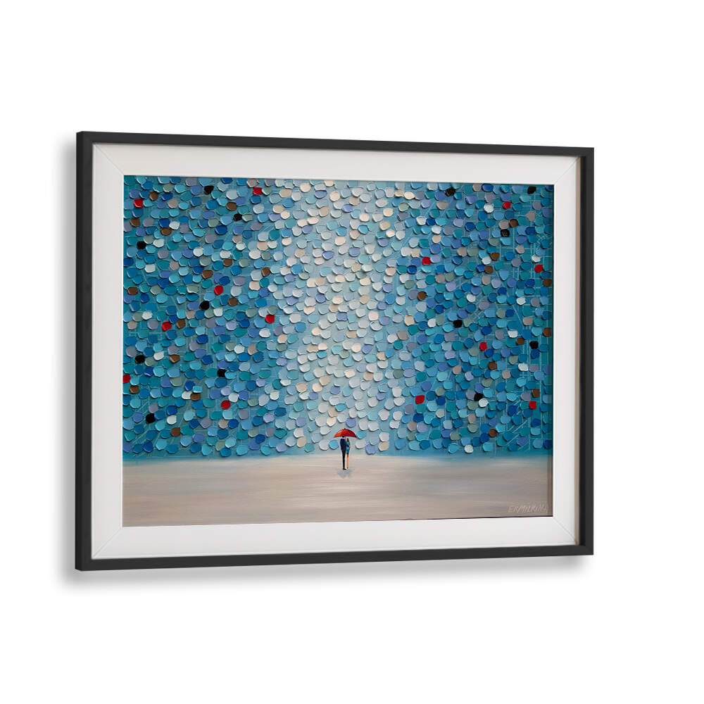 EAST SIDE STORY ON A RAINY DAY , MODERN IMPRESSIONISM PAINTINGS