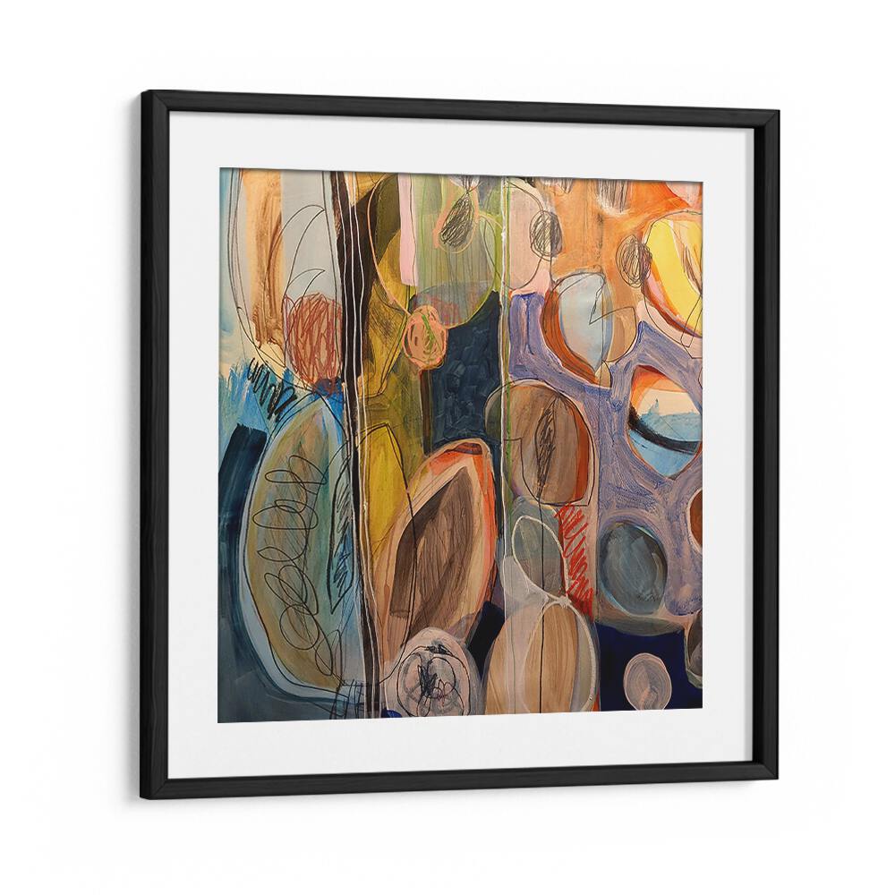 Vibrant colors and fluid strokes define ELEMENTS ORGANISEES IV, a stunning abstract painting by BLACKMOUNT.