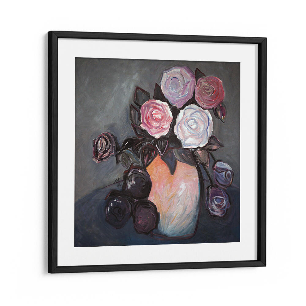 SUNSET LOVE , FLORAL FLOWER PAINTINGS