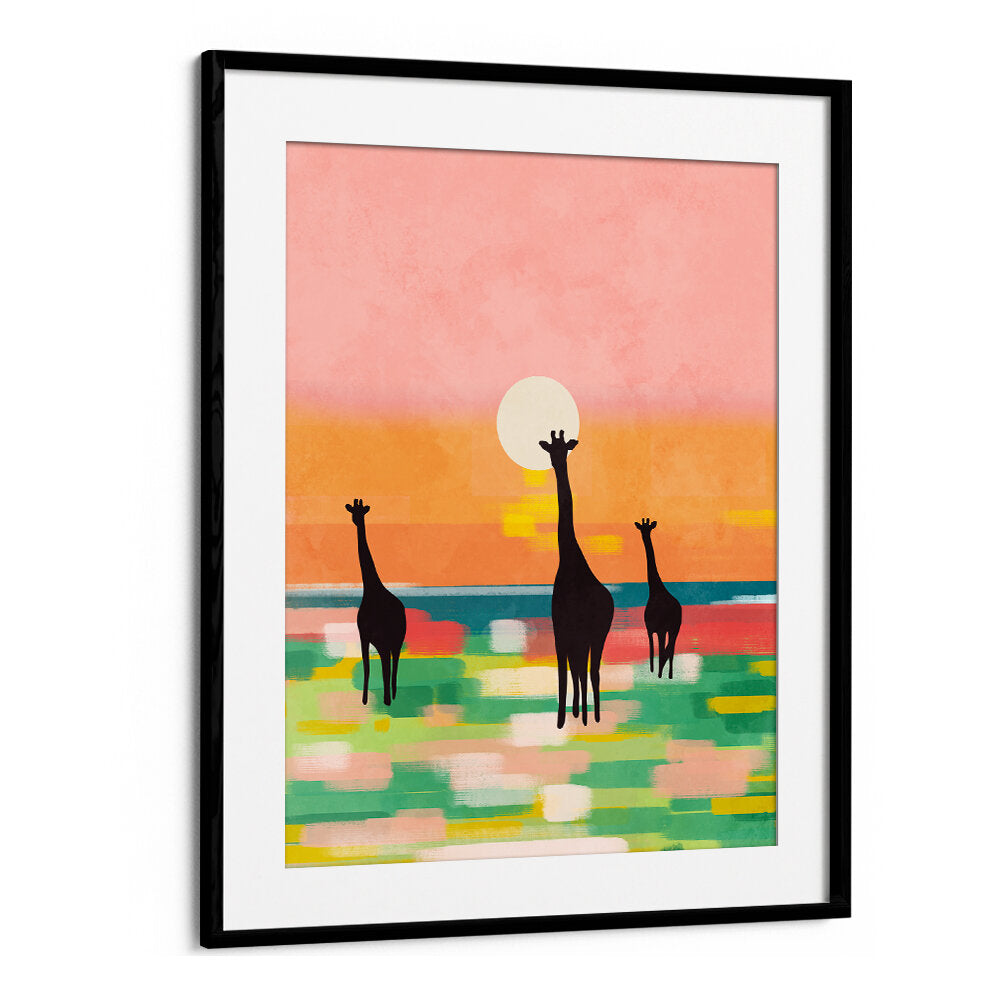 EVENING STROLL IN THE SAVANNAH , KIDS ROOM PAINTINGS