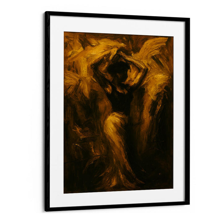 FIGURE IN THE INFERNO , EXPRESSIONISM PAINTINGS