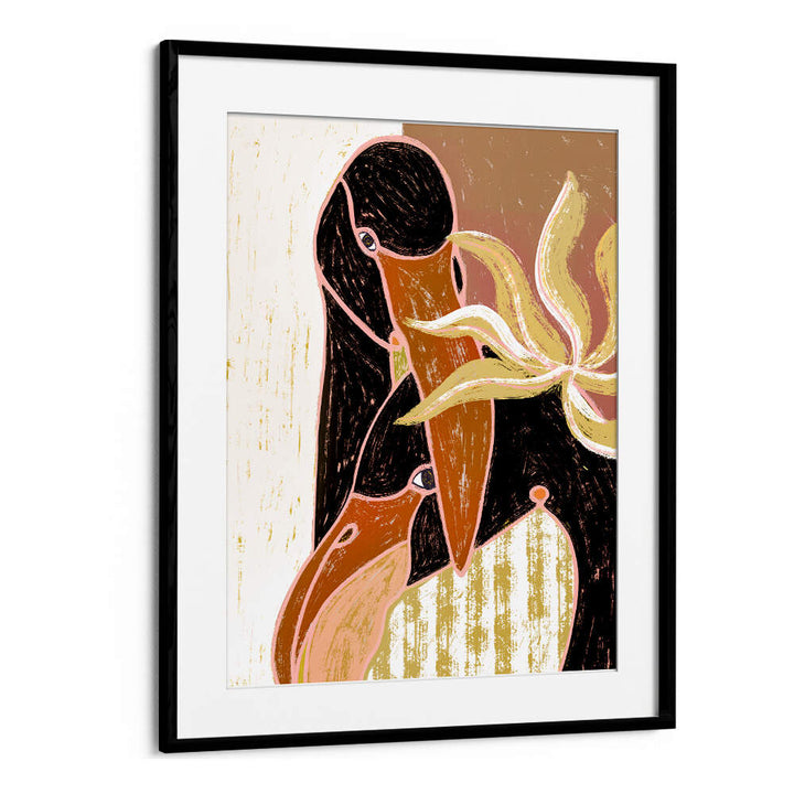 FLAMINGO HARP DUET II , ANIMAL PAINTINGS