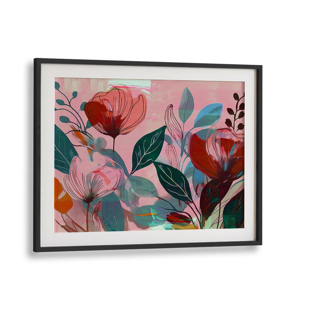 FLOWERS GARDEN I , FLORAL FLOWER PAINTINGS