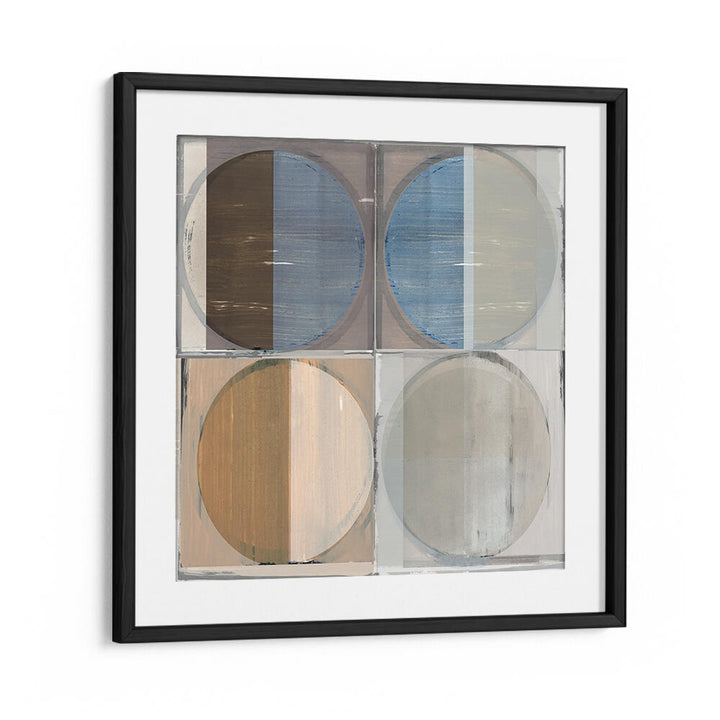 Elevate your space with FOUR CIRCLES AND SQUARES II, GEOMETRIC ART PRINTS, featuring a modern aesthetic and timeless design.