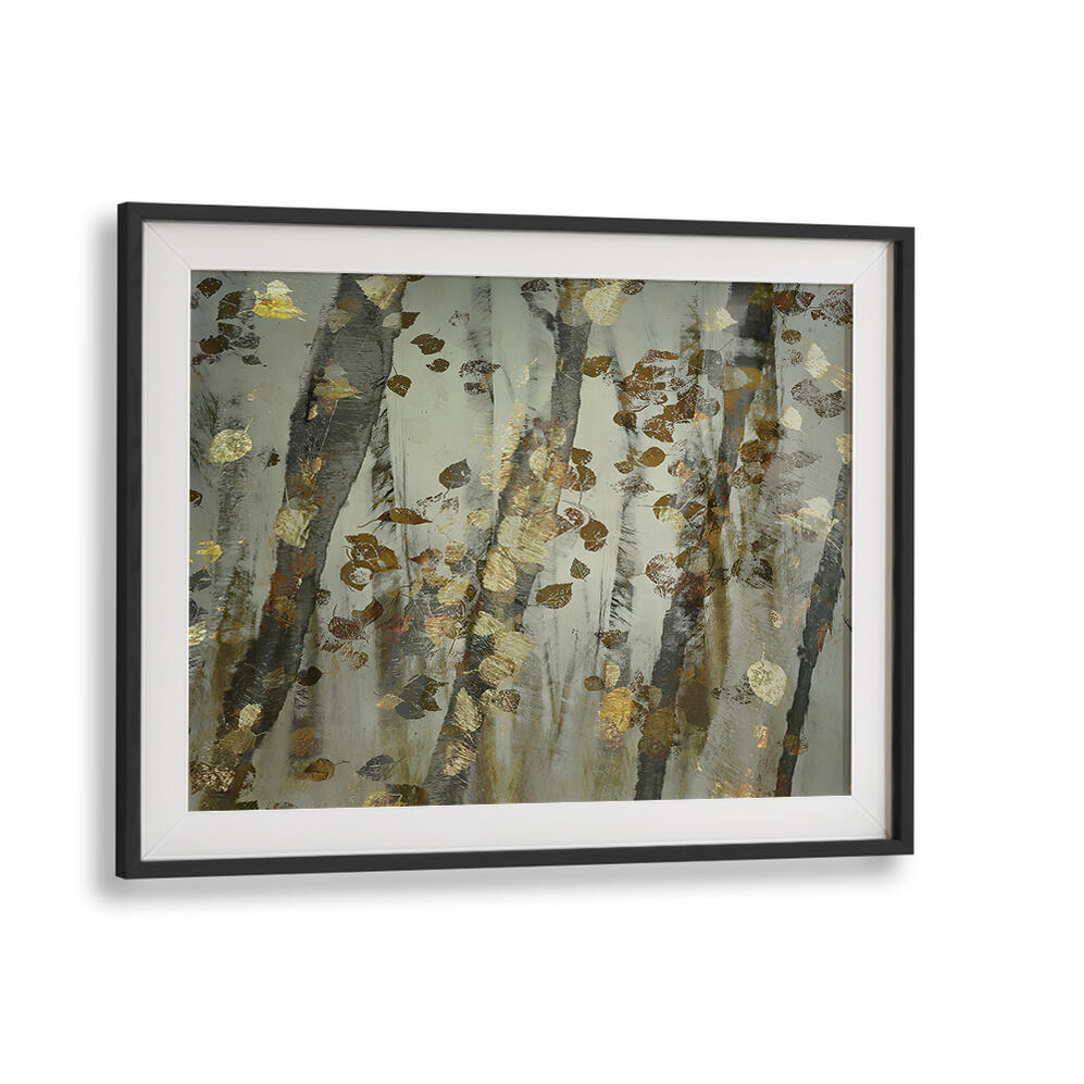 GOLDEN LEAVES ,  FLORAL FLOWER PAINTINGS