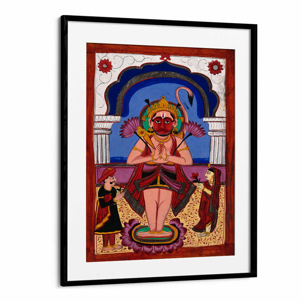 HANUMAN WITH TWO WORSHIPPERS