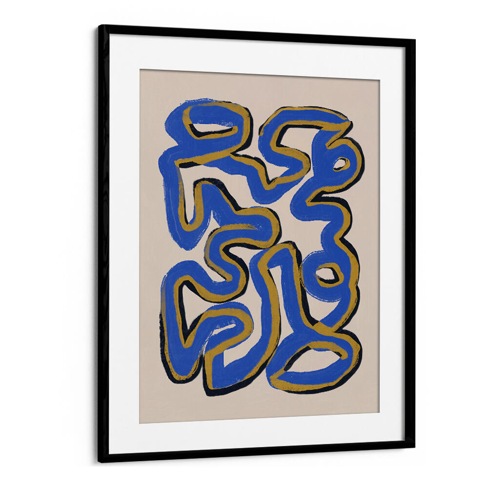 GINTERT WINED BLUE , LINE ART PAINTINGS