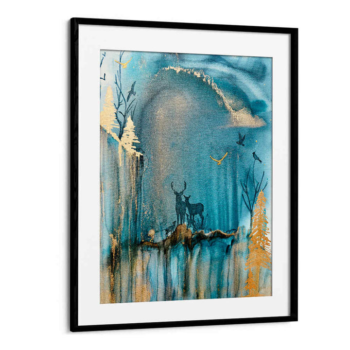 Whimsical deer in a magical landscape, perfect for inspiring adventure with INTO THE MYSTIC, KIDS ROOM PAINTINGS.