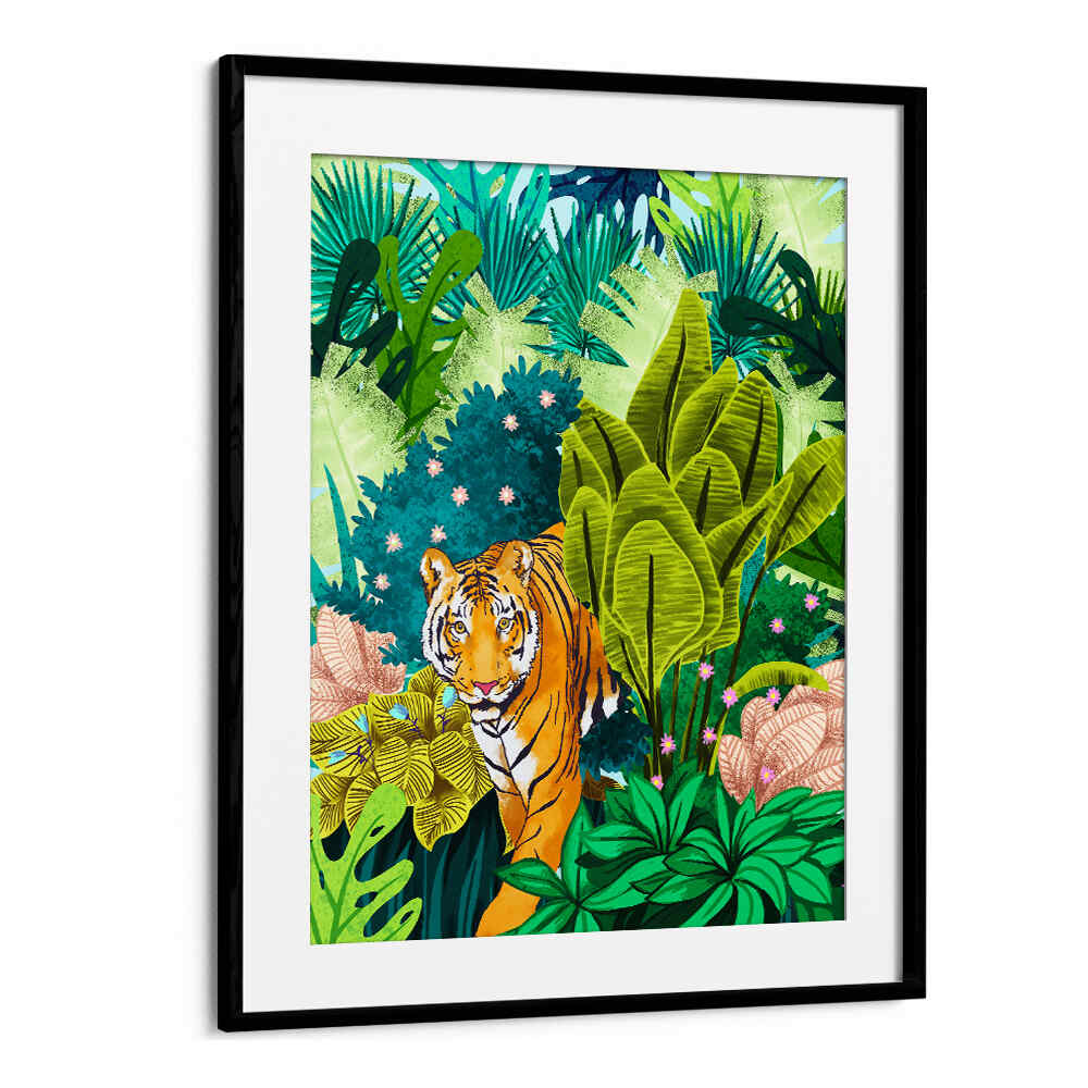 JUNGLE TIGER ART PRINT , ANIMAL PAINTINGS
