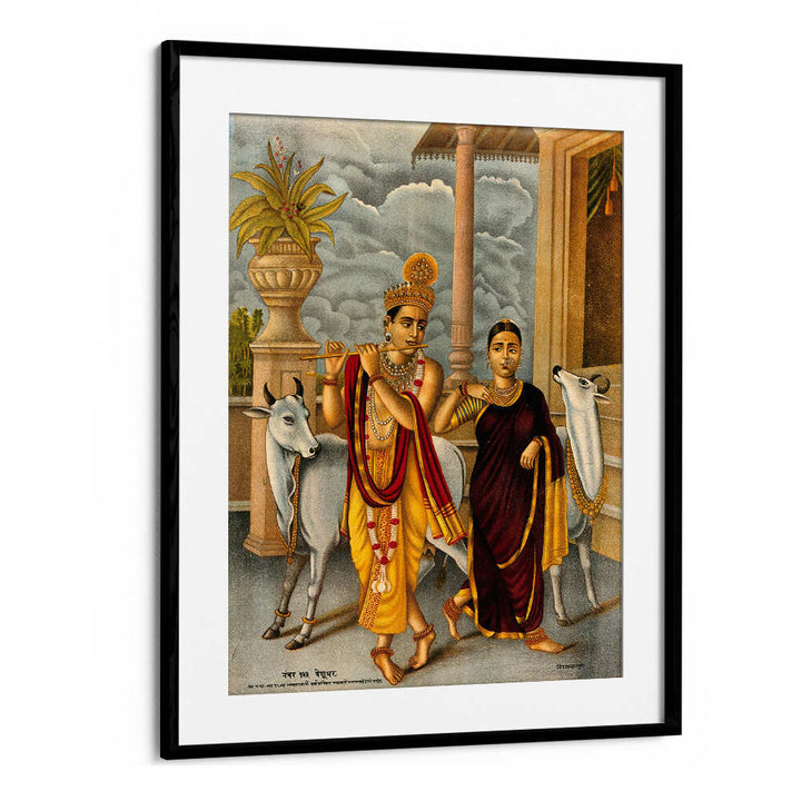 KRISHNA PLAYING THE FLUTE TO A DANCING RADHA