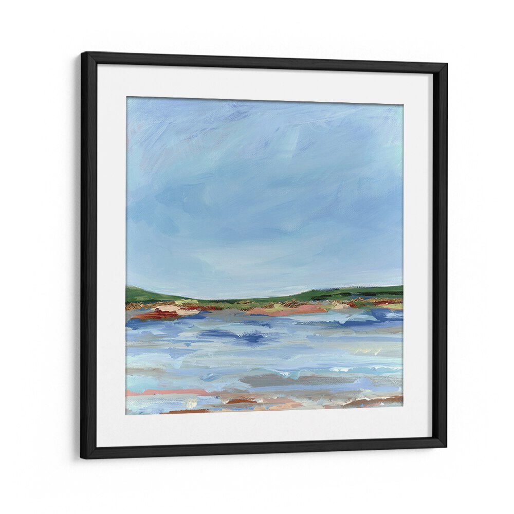 Beautiful LAKE SIDE, LANDSCAPE PAINTINGS showcasing serene waters and skies, perfect for nature lovers' decor.