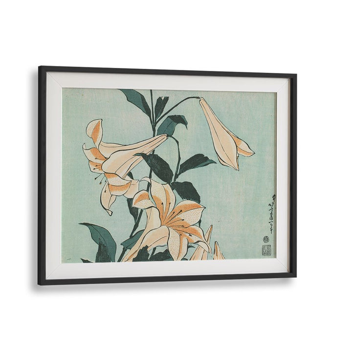 KATSUSHIKA HOKUSAI’S - LILIES (1833–1834) BY KATSUSHIKA HOKUSAI, JAPANESE PAINTINGS