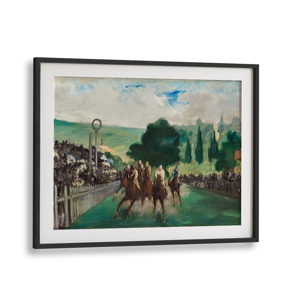 THE RACES AT LONGCHAMP (1866) BY EDOUARD MANET , VINTAGE PAINTINGS