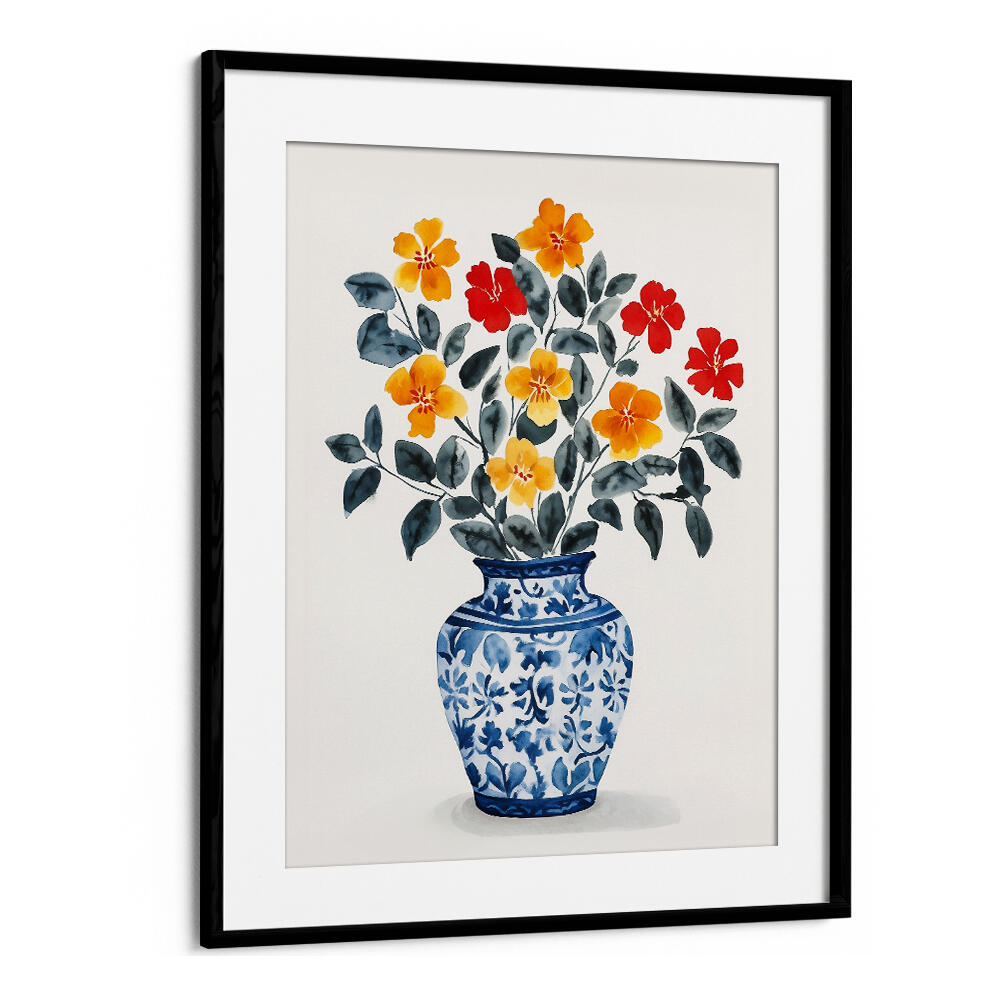 VIBRANT FLORAL VASE , FLORAL FLOWER PAINTINGS