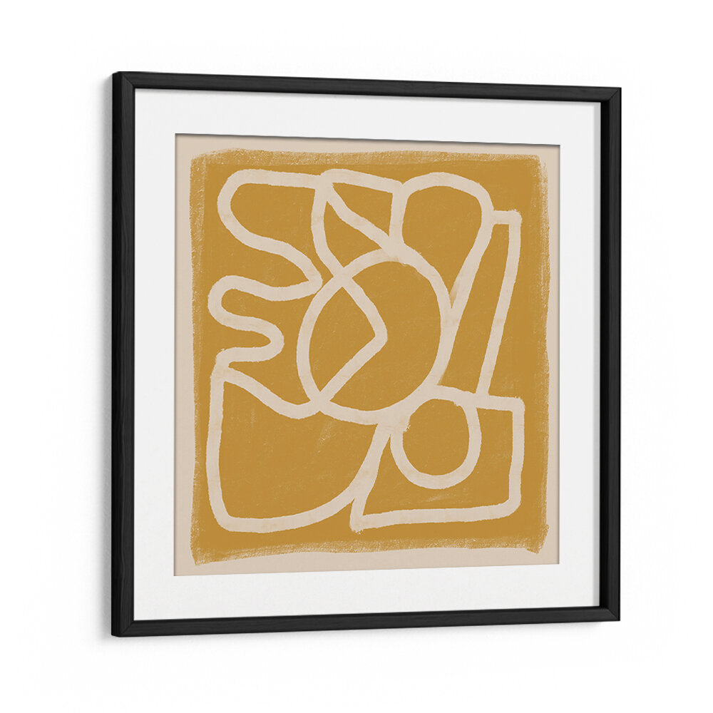 LINE ABSTRACT GOLD TANS , LINE ART PAINTINGS
