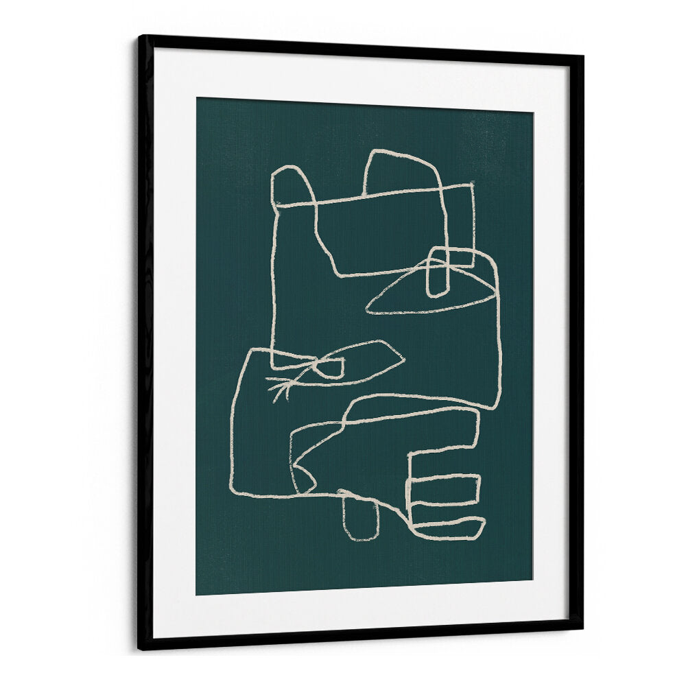 LINE ART ABSTRACT PORTRAIT IV , LINE ART PAINTINGS