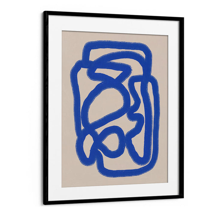 LINE ART IN COBALT BLUE IV , LINE ART PAINTINGS