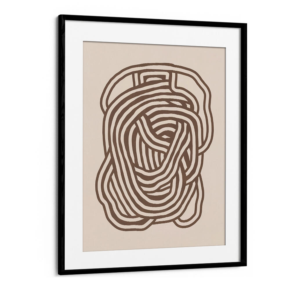LINE ART ORGANIC SHAPE IN BEIGE , LINE ART PAINTINGS