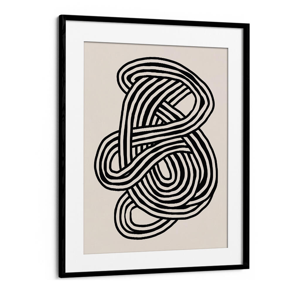 LINE ART ORGANIC SHAPE IN BLACK , LINE ART PAINTINGS