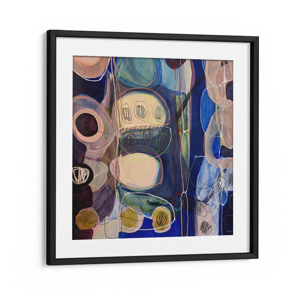 LITTLE MONSTERS I, ABSTRACT PAINTINGS captures vibrant colors and fluid strokes, perfect for modern wall art.