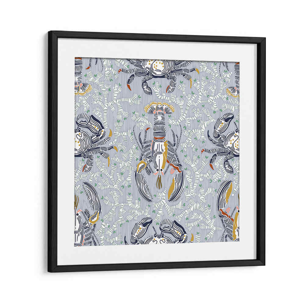 Vibrant LOBSTER AND CRAB COASTAL IV beach paintings enhance coastal decor with stunning marine artistry.
