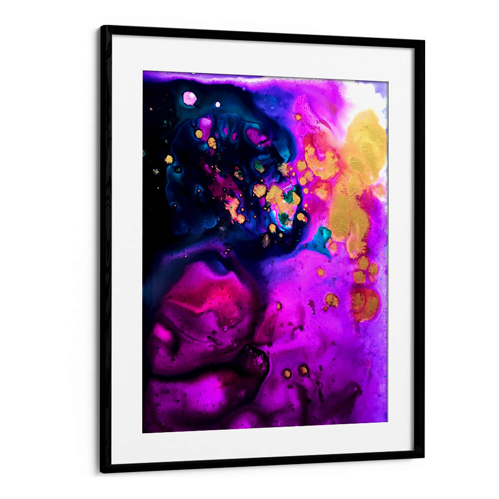 MAGENTA AND GOLD TOPOGRAPHY , ABSTRACT PAINTINGS