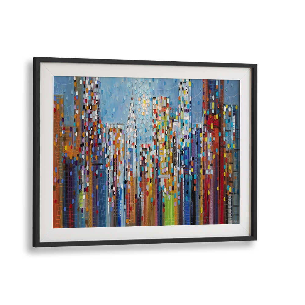 MANHATTAN SKYLINE , MODERN IMPRESSIONISM PAINTINGS