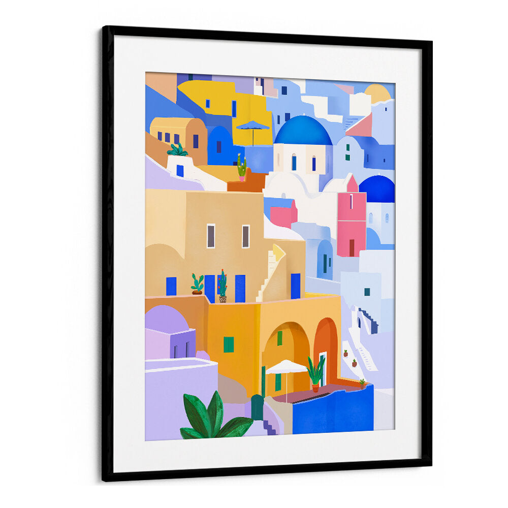 MEDITERRANEAN TOWNSCAPE , TRAVEL POSTERS