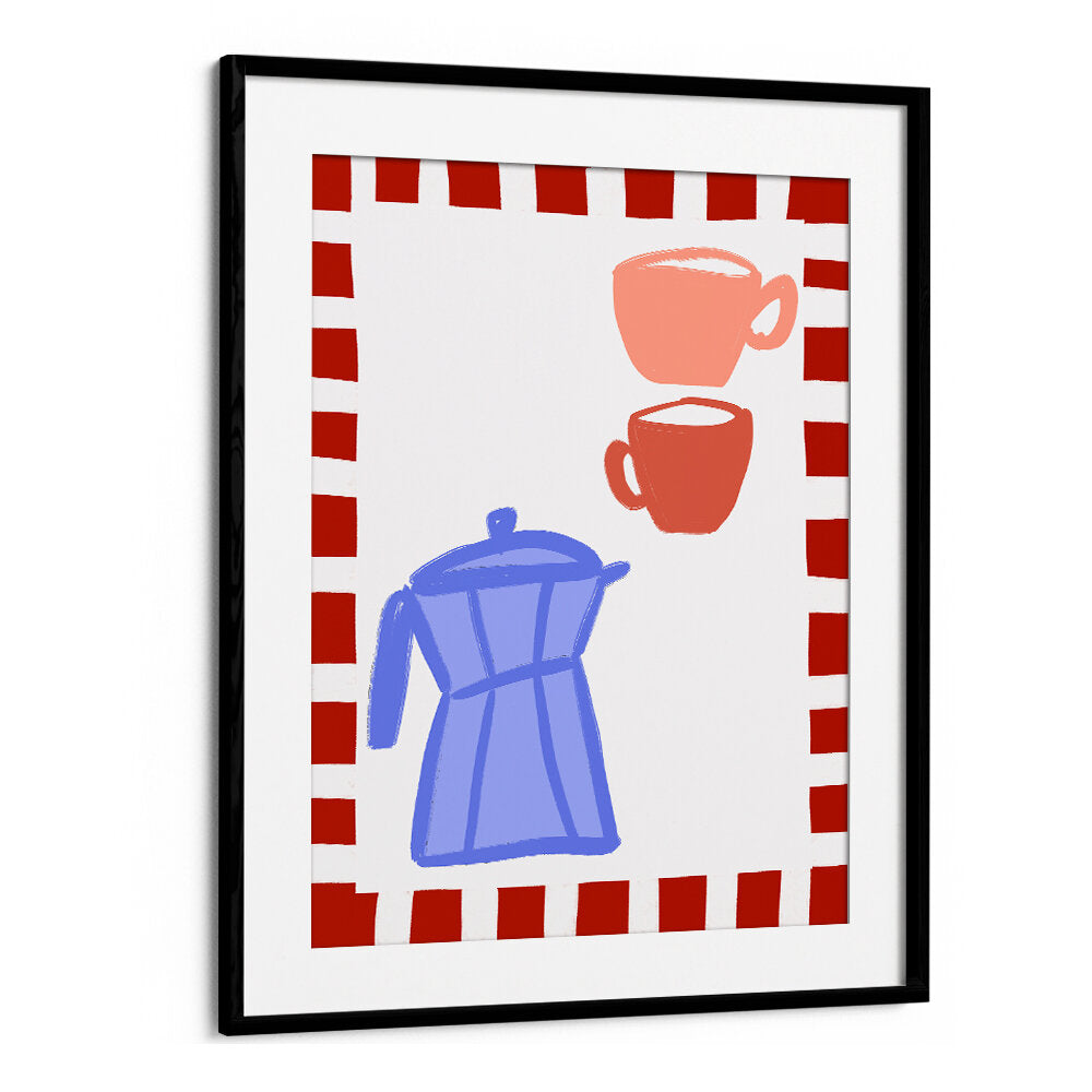 MINIMALIST BLUE COFFEE POT , KITCHEN POSTERS