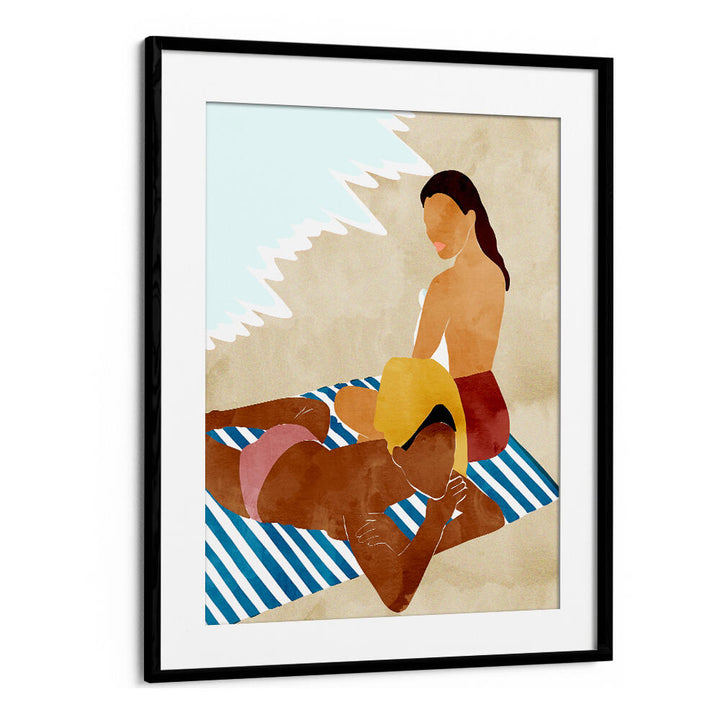 MINIMALIST BEACH SCENE , PORTRAITS & FIGURATIVE ILLUSTRATIONS