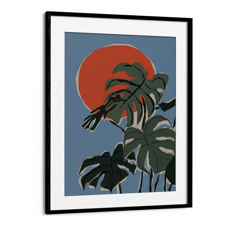 MONSTERA SUNSET , BOHO ART PAINTINGS
