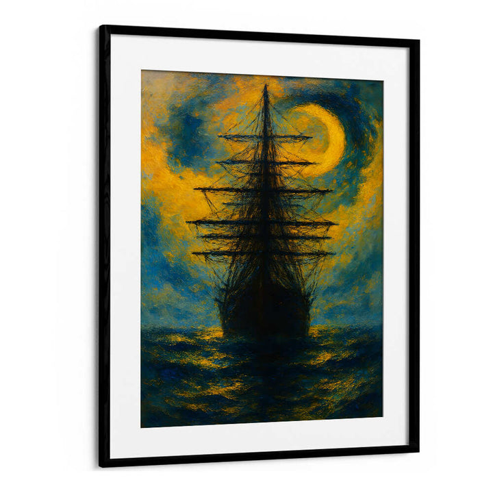 MOONLIT MAST , EXPRESSIONISM PAINTINGS