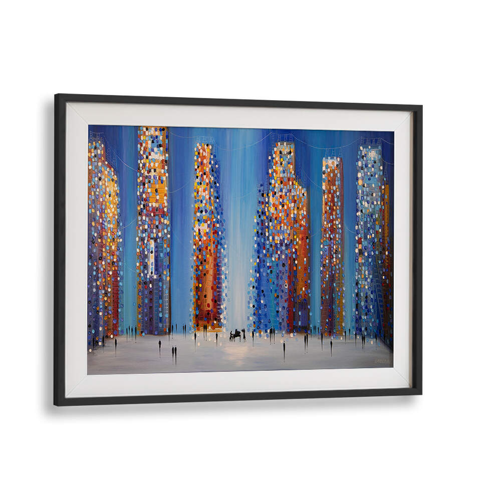 MUSIC IN THE CITY , MODERN IMPRESSIONISM PAINTINGS