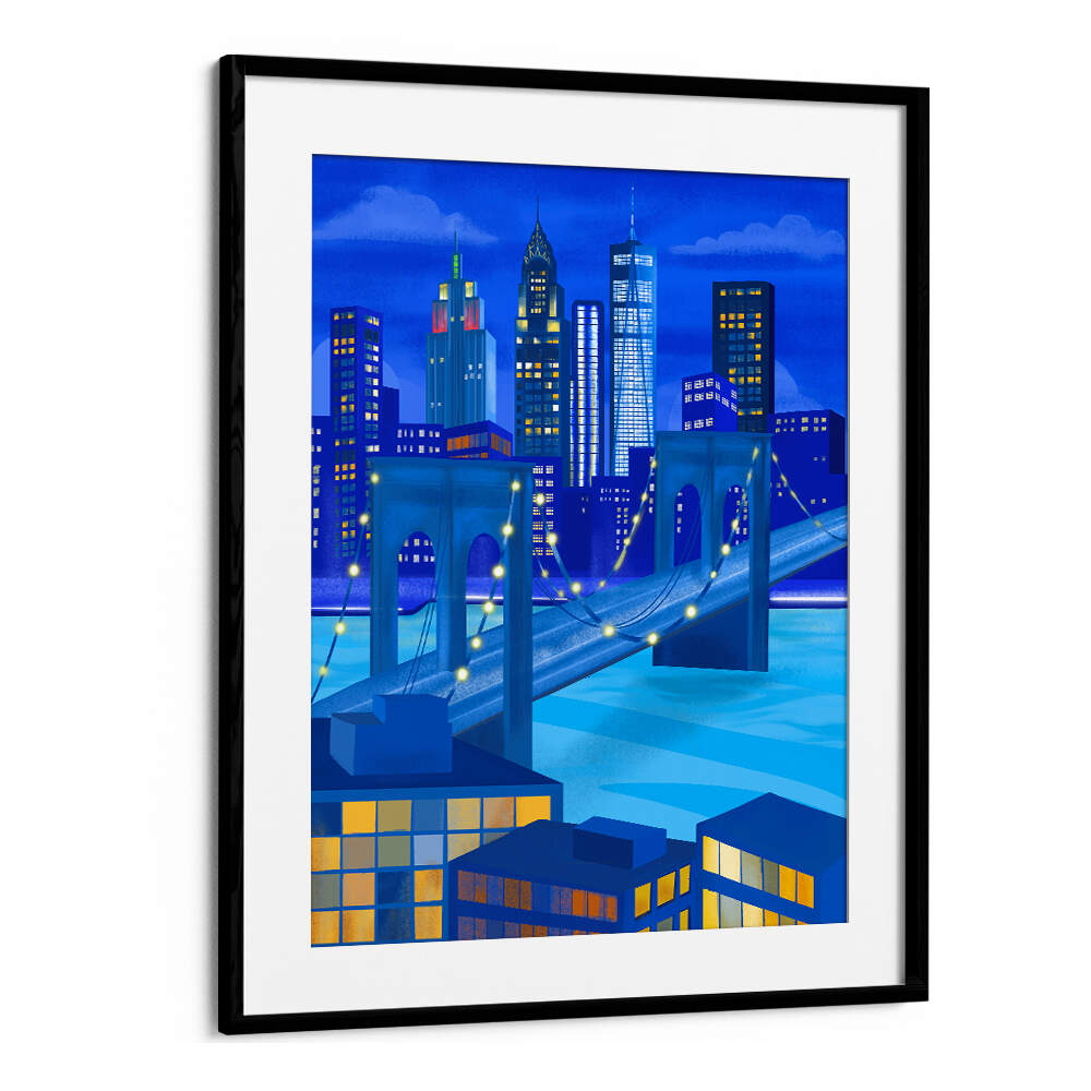 NEW YORK AT NIGHT , TRAVEL POSTERS