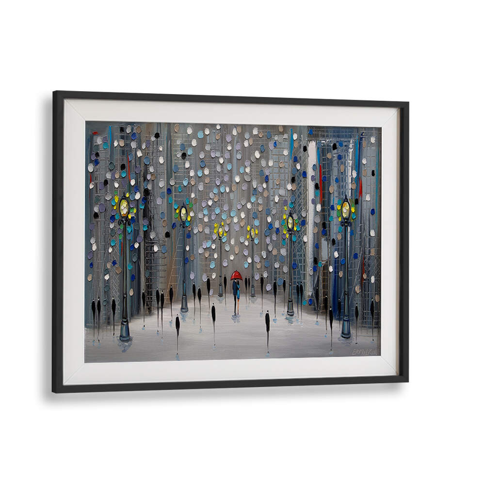 NIGHT CITY PARK , MODERN IMPRESSIONISM PAINTINGS