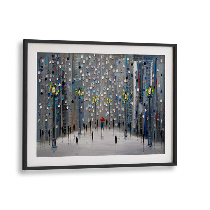 NIGHT CITY PARK , MODERN IMPRESSIONISM PAINTINGS