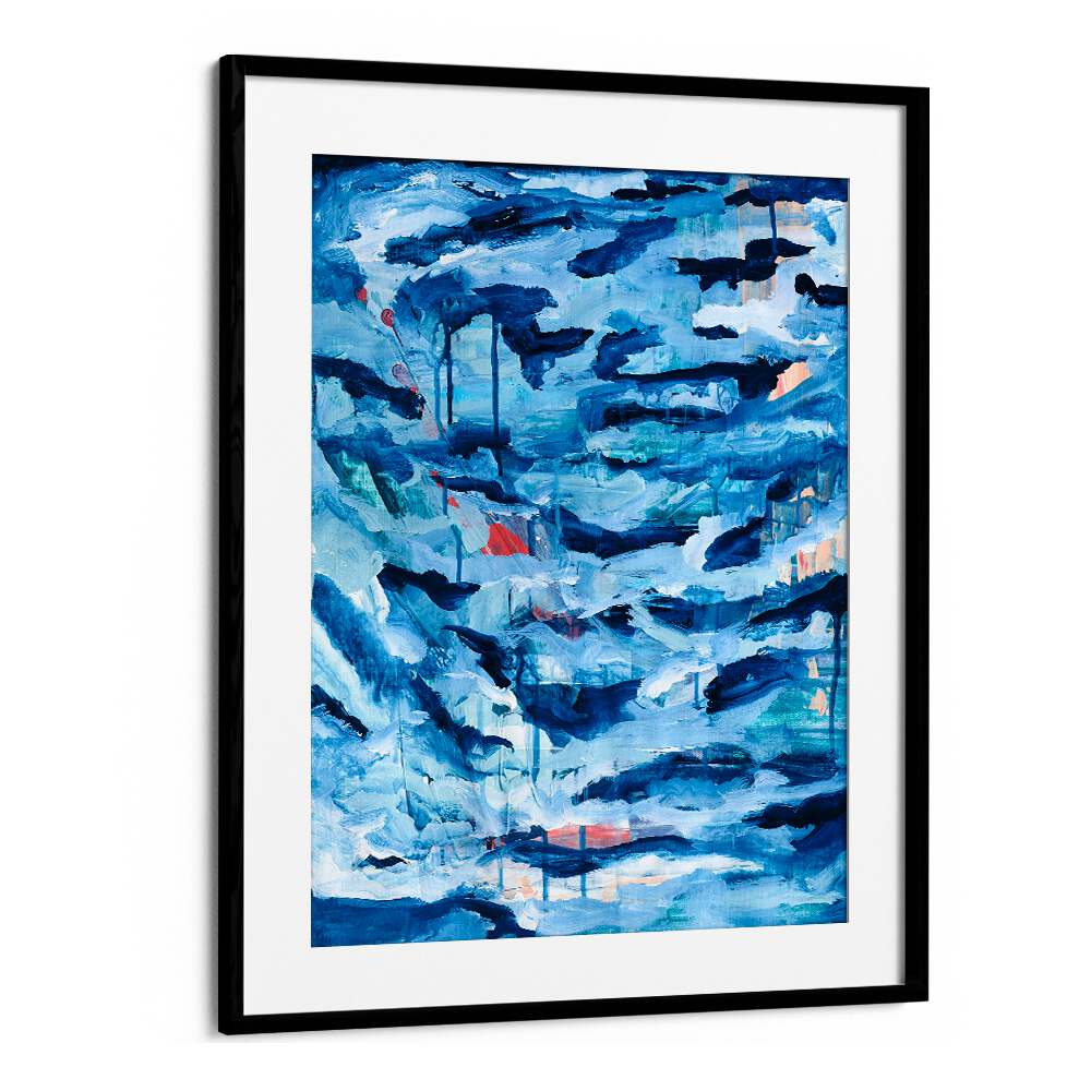 Vibrant NORTHERN WINTER, ABSTRACT PAINTINGS showcasing tranquil blue hues to elevate modern decor. Perfect for any space.