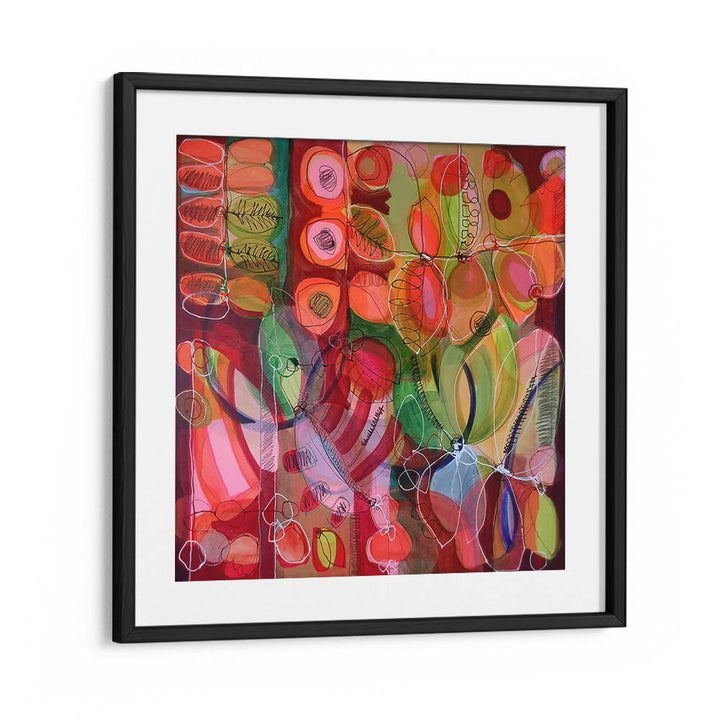 Vibrant colors and shapes in NOTHING LIKE SUMMER I, ABSTRACT PAINTINGS, enhance any modern living space beautifully.