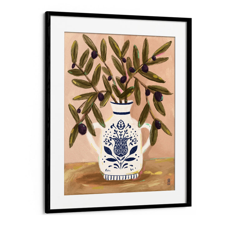 OLIVE BRANCHES IN A POT PAINTING