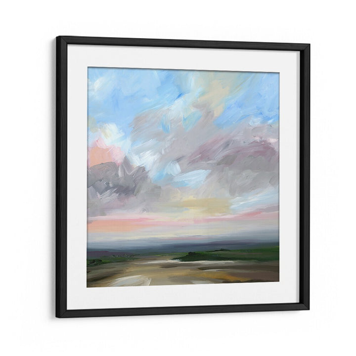 Vibrant landscape featuring soft hues, capturing the essence of adventure in OPEN ROAD, ABSTRACT PAINTINGS.
