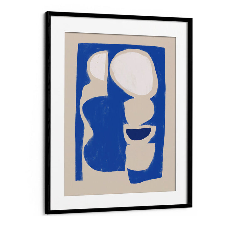ORGANIC SHAPE CUT OUT IN BLUE , ABSTRACT PAINTINGS
