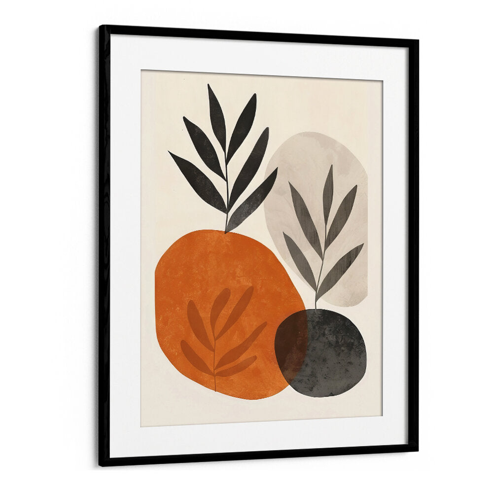 PAINTED SHAPES AND PLANTS III , BOHO ART PAINTINGS