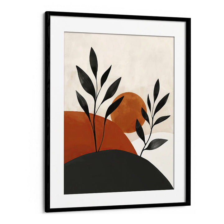 PAINTED SHAPES AND PLANTS I , BOHO ART PAINTINGS