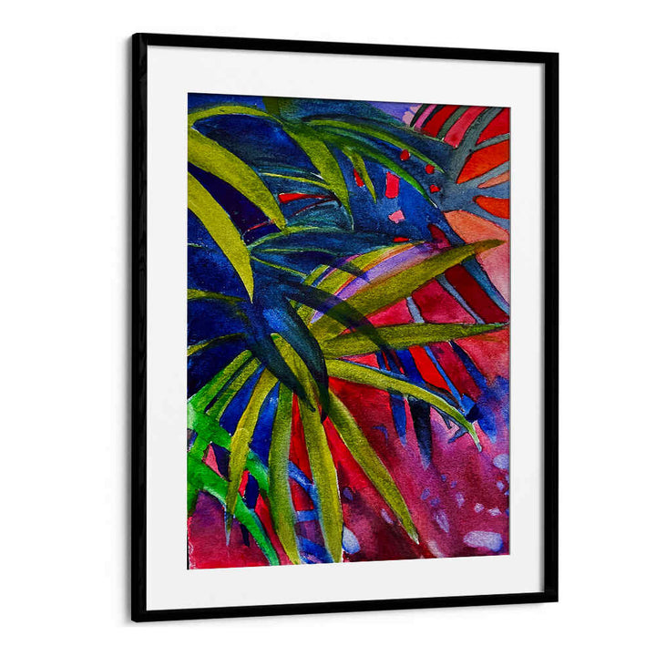 PALM SUNSET , FLORAL FLOWER PAINTINGS