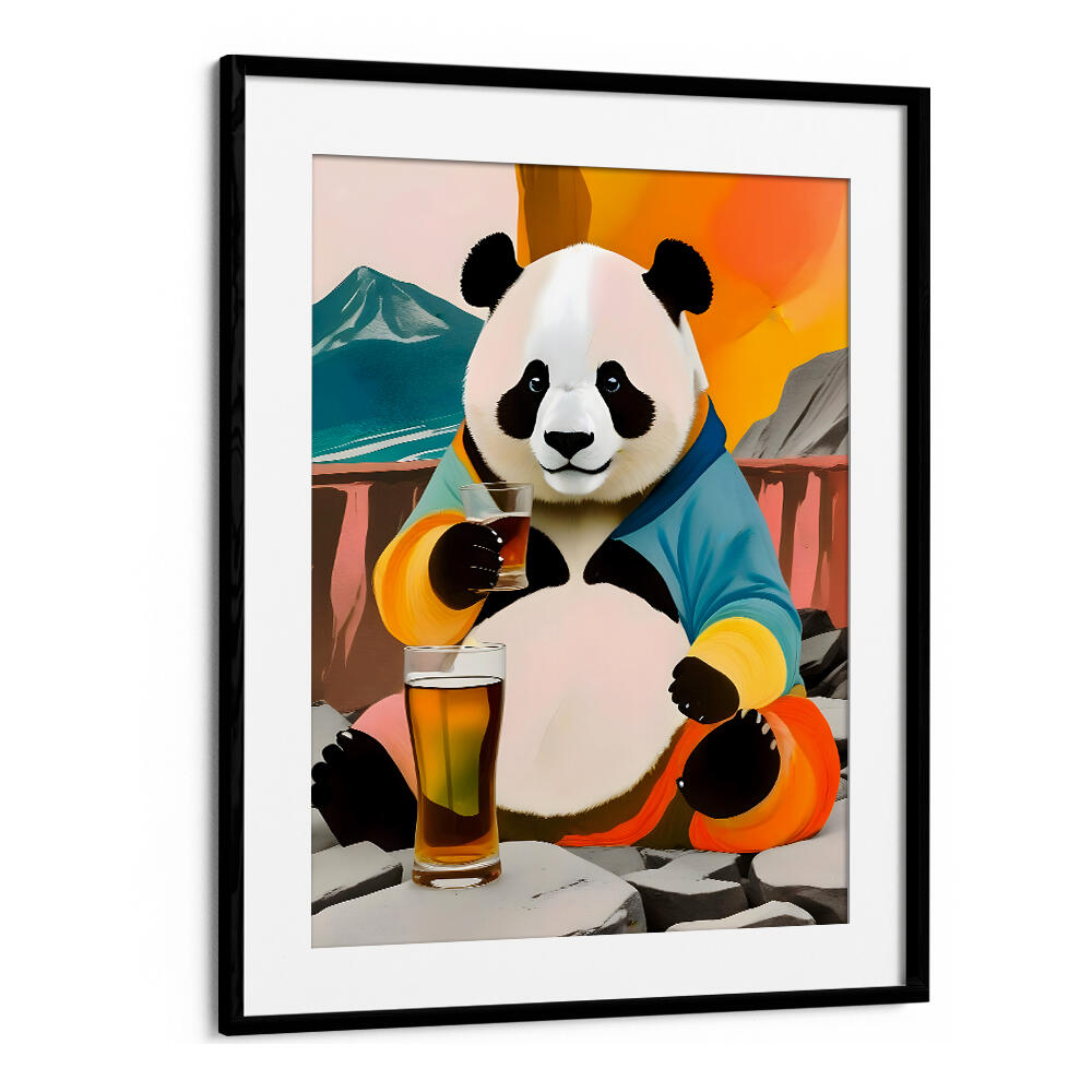 PANDA BEER BUZZ , ANIMAL PAINTINGS
