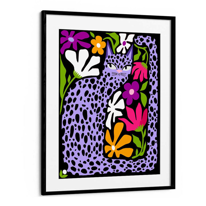 PURPLE CAT IN HIDING , FASHION POSTERS