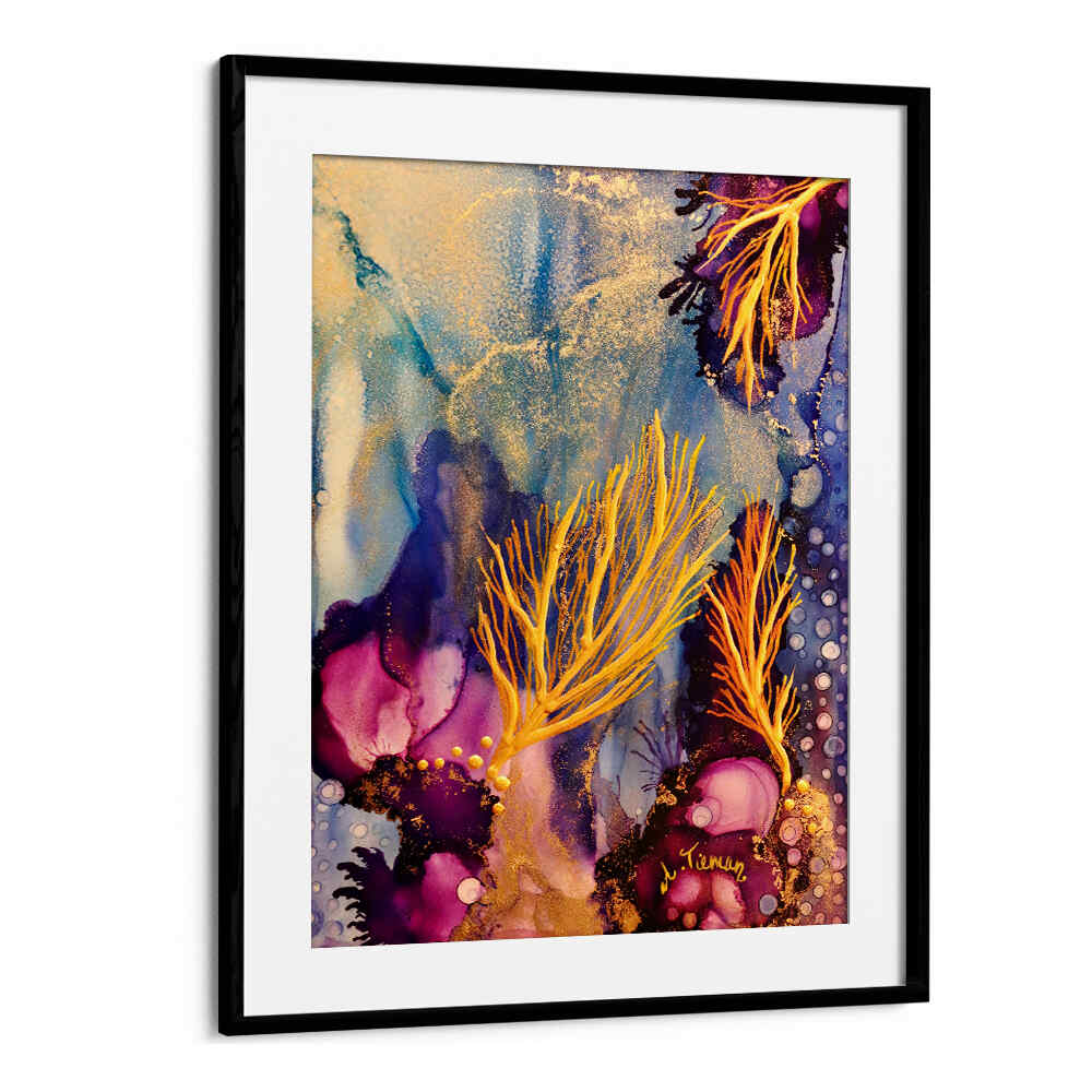 Vibrant colors and coral designs in RADIANT REEF II, BEACH PAINTINGS for a coastal-inspired home decor.